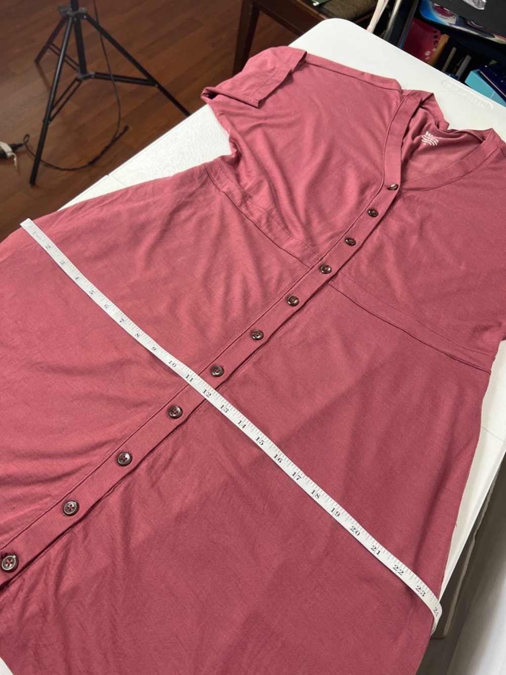 Wool& Sz XL Amalya Dress Merino Wool/Nylon Button Front Berry - Picture 6 of 12